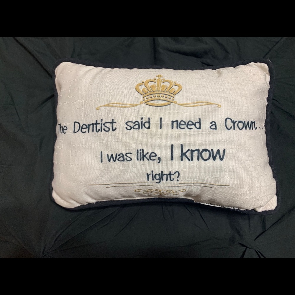 Super cute double sided throw pillow